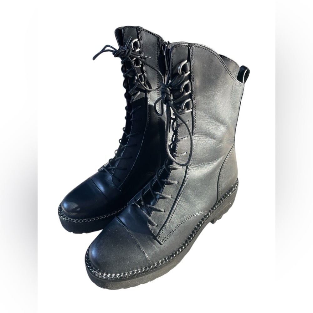 Sam Edelman Black Combat Boots